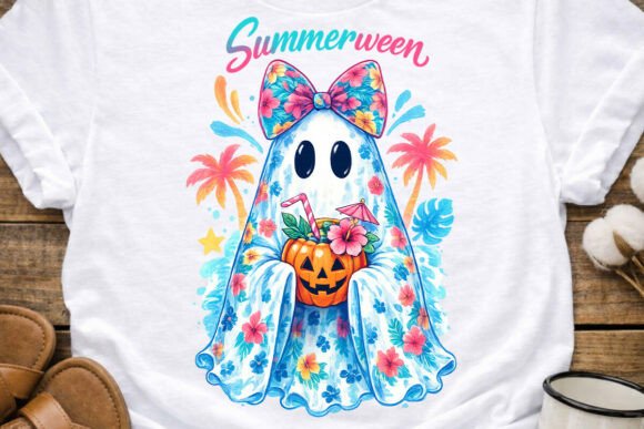 Download Summerween Ghost Pumpkin PNG Design - Png Collection