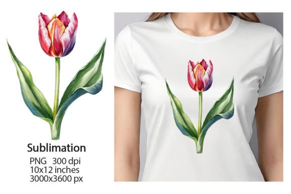 Download Watercolor Spring Sublimation, Tulip PNG - Png Collection