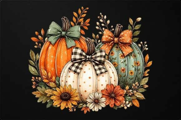 Download Fall Pumpkin Floral PNG - Png Collection
