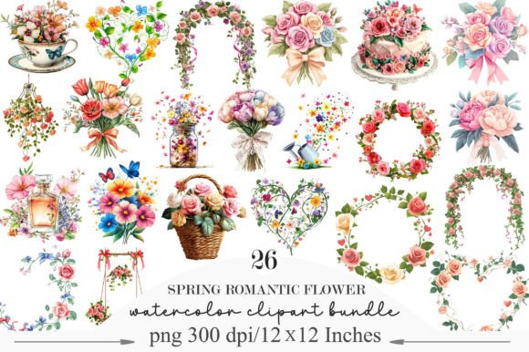 Download Spring Romantic Flower Clipart PNG - Png Collection
