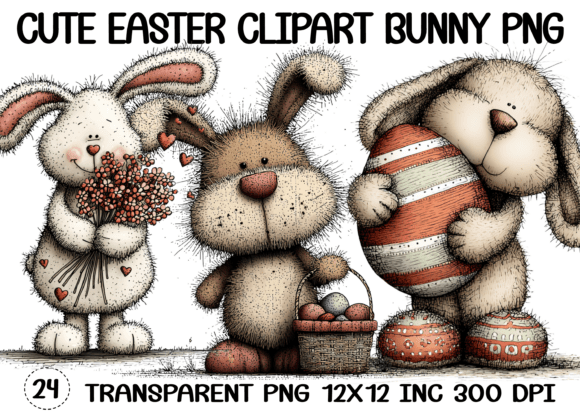 Download Cute Easter Clipart Bunny PNG - Cute easter clipart Collection
