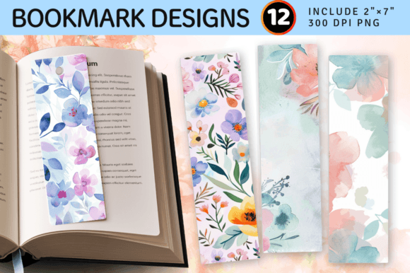 Download Pastel Watercolor Floral PNG Bookmark De - Png Collection