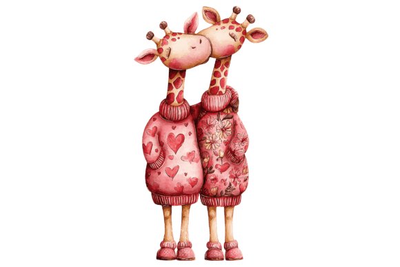 Download Whimsical Giraffe Couple PNG - Png Collection