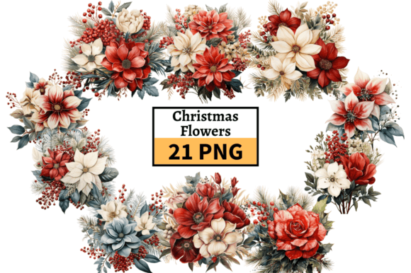 Download Christmas Flowers Clipart, Christmas PNG - Png Collection