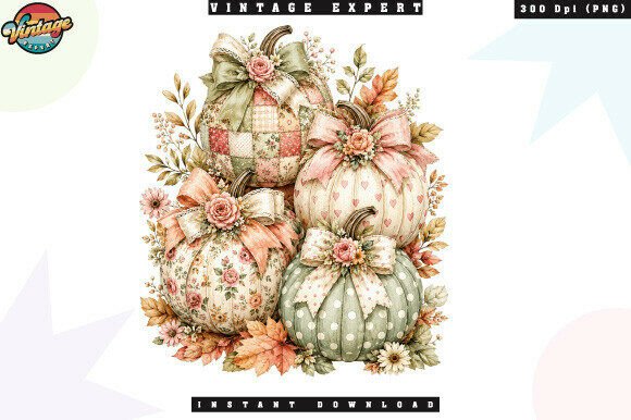 Download Vintage Cottagecore Pumpkin Bouquet PNG - Png Collection