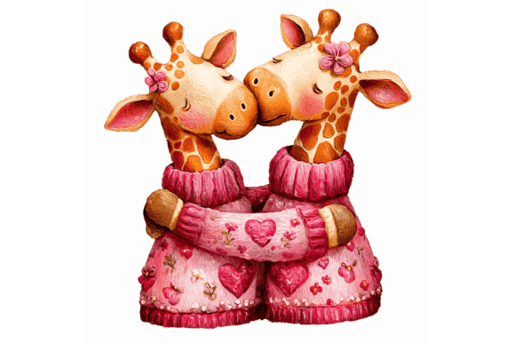 Download Whimsical Giraffe Couple PNG - Png Collection
