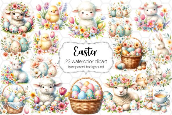 Download Cute Easter Clipart Bundle PNG Designs - Cute easter clipart Collection