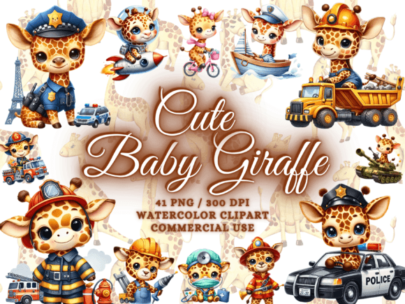 Download Cute Baby Giraffe Clipart - Giraffe Png - Png Collection
