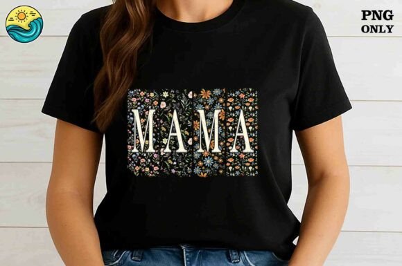 Download Dark Floral Block Mama PNG - Png Collection
