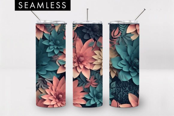 Download 20oz 3D Blush Flower Skinny Tumbler PNG - Png Collection