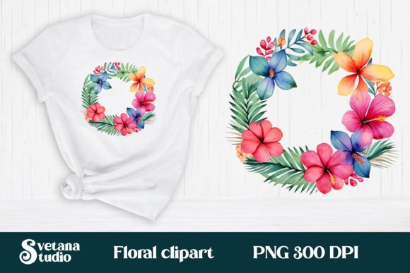 Download Hibiscus Flower Wreath Clipart PNG - Png Collection