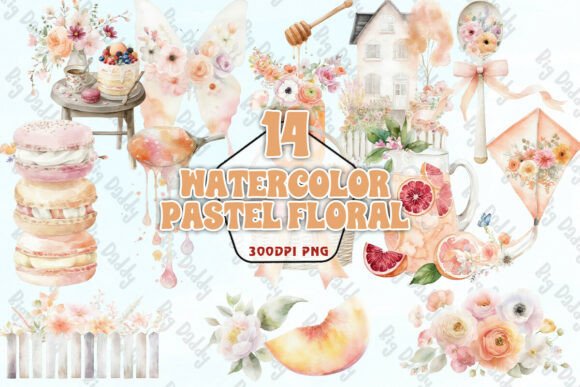 Download Watercolor Pastel Floral PNG - Png Collection