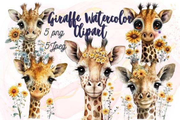 Download Watercolor Giraffe Clipart Png - Png Collection