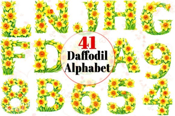 Download March Daffodil Birthflower Alphabet PNG - Png Collection
