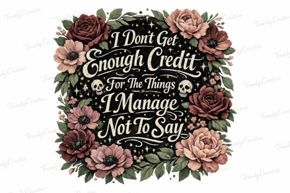 Download Dark Floral Sarcasm Quote PNG Design - Png Collection