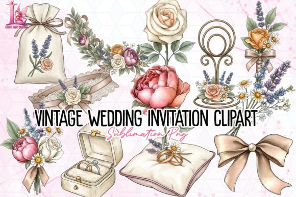 Download Vintage Wedding Invitation Clipart PNG - Png Collection