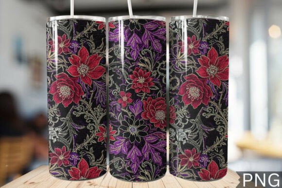 Download Dark Botanical Gothic Tumbler Wrap PNG - Png Collection