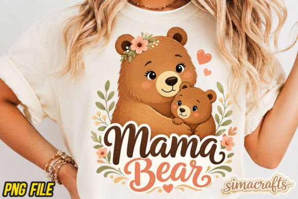 Download Mama Bear PNG, Cute Mom Shirt, Mom Tee - Png Collection