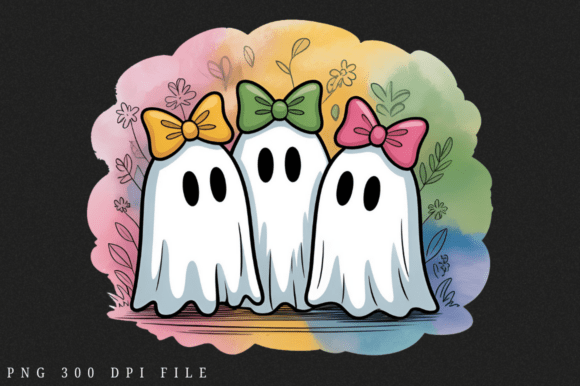Download Halloween Floral Ghost PNG Design - Png Collection
