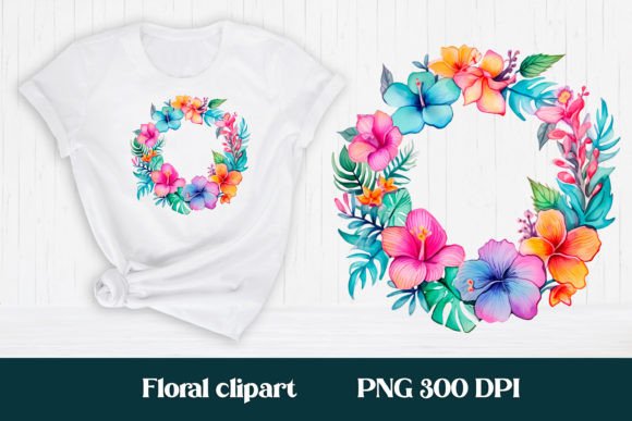Download Hibiscus Flower Wreath Clipart PNG - Png Collection
