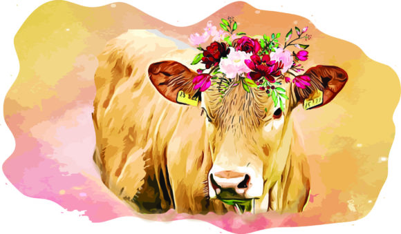 Download Cow Floral PNG, Sublimation Graphics - Png Collection