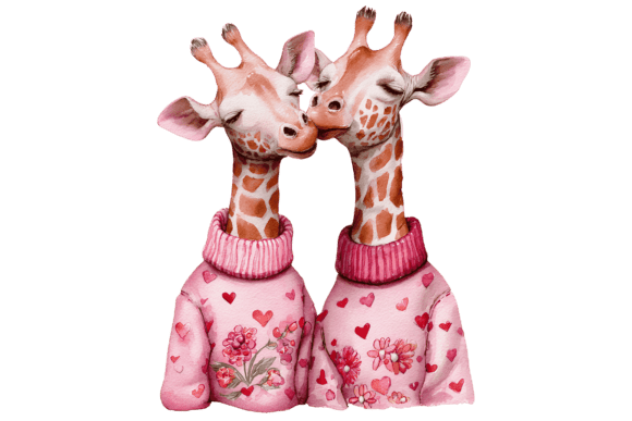 Download Whimsical Giraffe Couple PNG - Png Collection