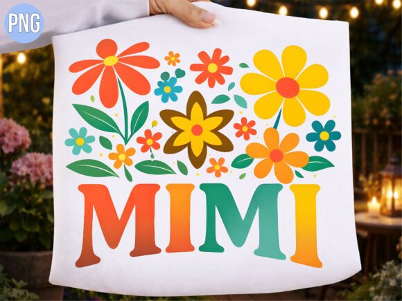 Download Mimi Colorful Floral Grandma Gift PNG - Png Collection