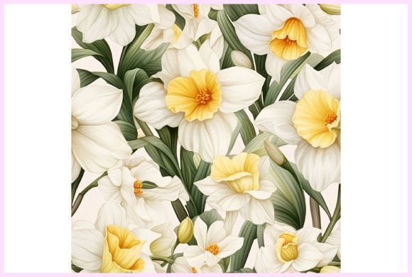 Download Narcissus Flowers Seamless Pattern - Narcissus Collection