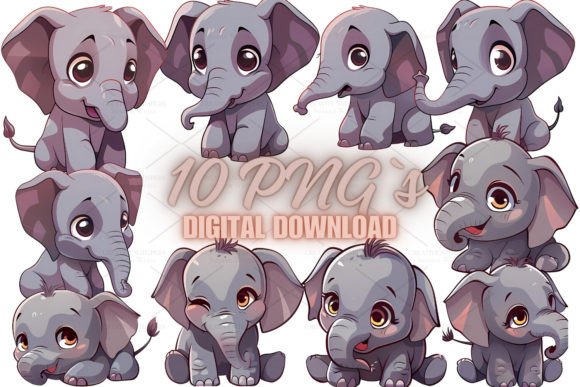 Download Cute Elephant Clipart, PNG 5S-29 - Png Collection