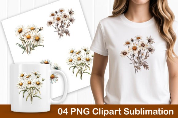 Download Vintage Daisy Flower Bunch PNG Clipart - Png Collection