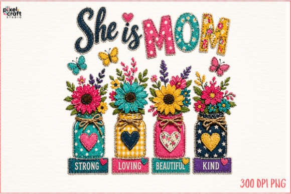 Download She is Mom, Cute Mom Patchwork PNG - Png Collection
