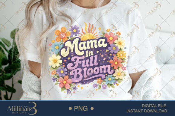 Download Mama in Full Bloom PNG, Watercolor Flora - Png Collection