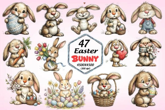 Download Cute Easter Clipart Bunny PNG - Cute easter clipart Collection
