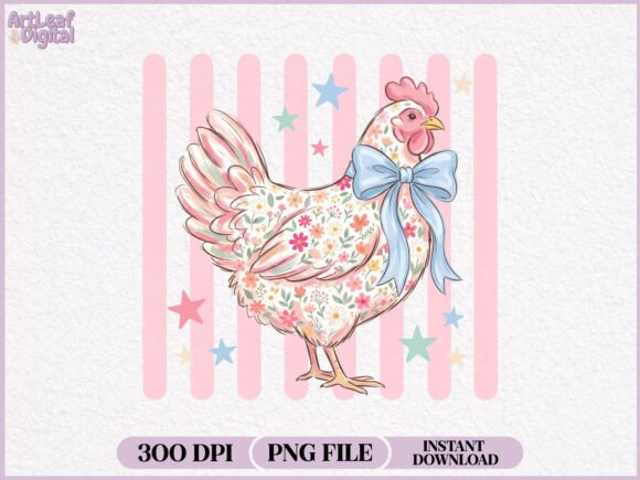 Download Preppy Floral Chicken Coquette PNG - Premium Resources