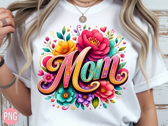 Download Colorful Floral Mom Gift PNG - Png Collection