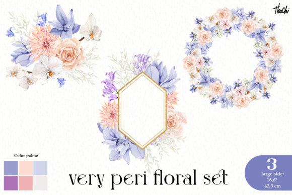 Download Watercolor Violet Floral Clipart Png Set - Png Collection