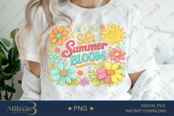 Download Let Summer Bloom PNG Watercolor Floral D - Png Collection