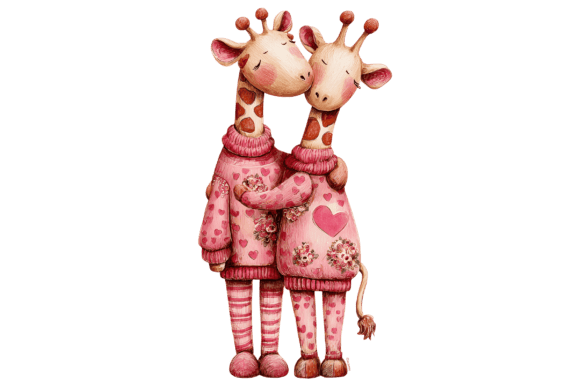Download Whimsical Giraffe Couple PNG - Png Collection