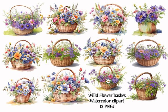 Download Watercolor Wildflower Clipart PNG - Png Collection