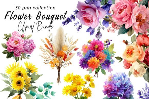 Download Watercolor Flower Bouquet, Floral Png - Png Collection