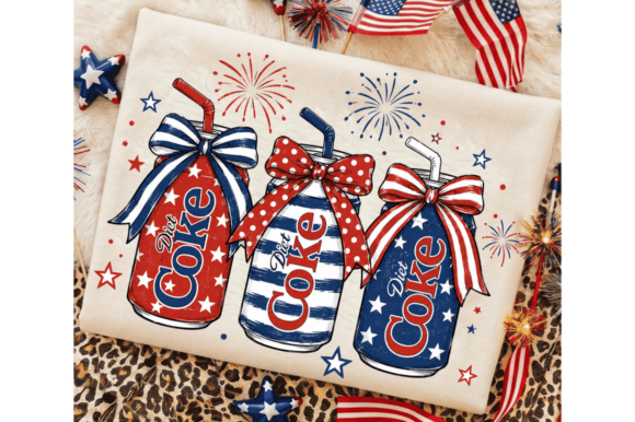 Download 4th of July Diet Coke PNG, Patriotic Dr - Premium Resources