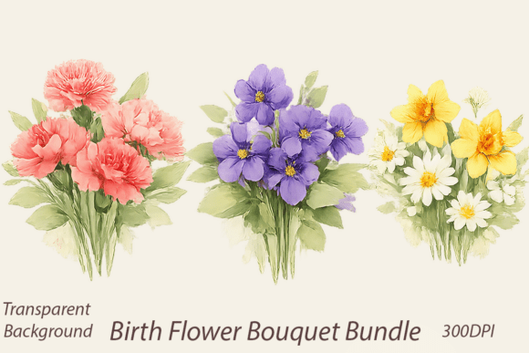 Download Birth Flower Bouquet PNG Bundle - Png Collection