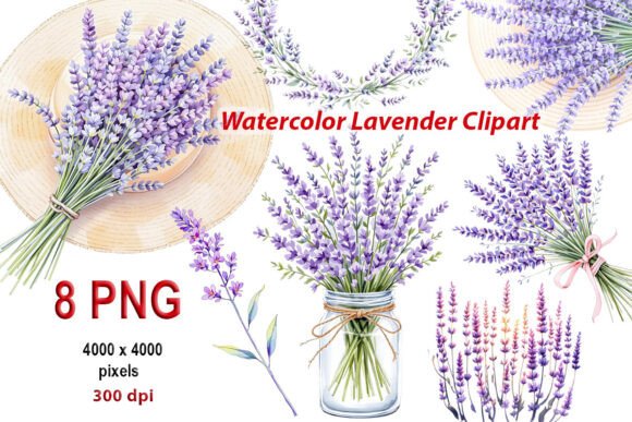 Download Watercolor Lavender Clipart, PNG - Png Collection