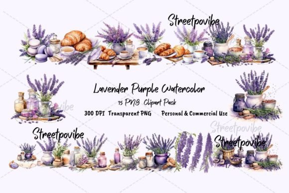 Download Lavender Flower Watercolor Clipart PNGs - Png Collection