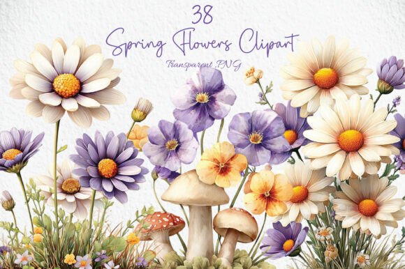 Download Spring Flowers Clipart PNG - Png Collection