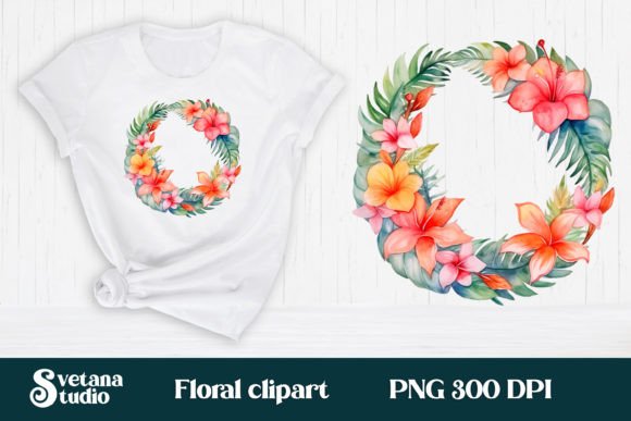 Download Hibiscus Flower Wreath Clipart PNG - Png Collection