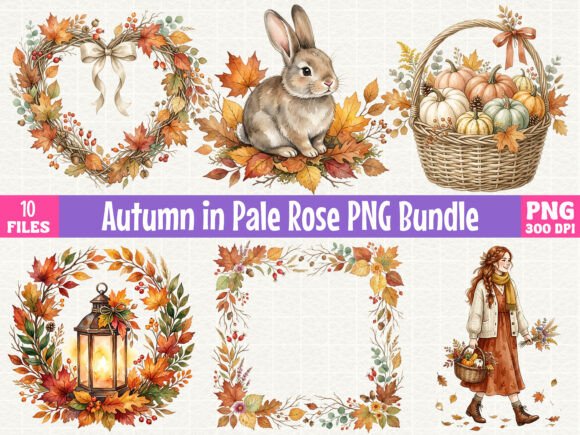 Download Autumn in Pale Rose PNG Bundle - Png Collection