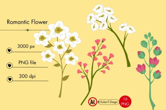 Download Romantic Flower Clipart ( 16 Png) - Png Collection