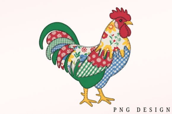 Download Floral Hen Patchwork Chicken Easter PNG - Png Collection
