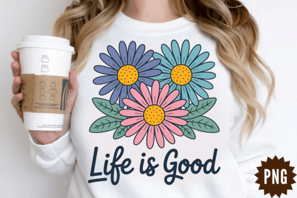 Download Preppy Daisy Life is Good PNG Design - Png Collection